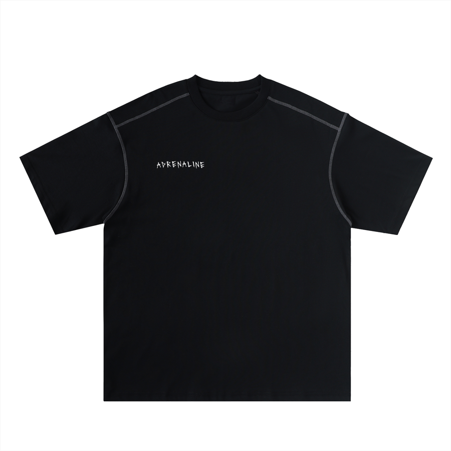 Oversized Contrast-Stitched Cotton Tee