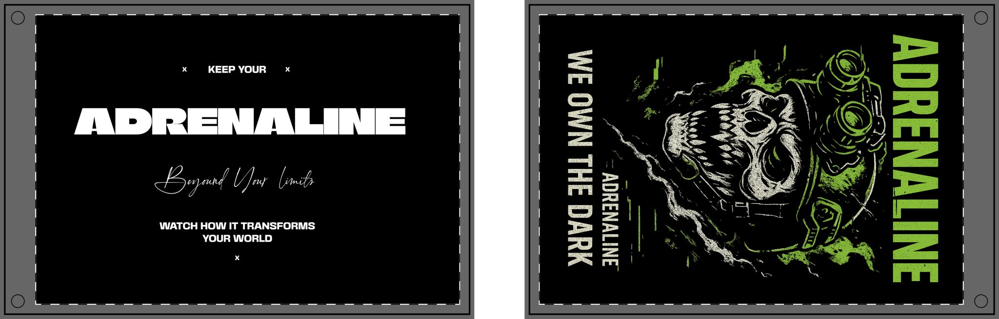 Adrenaline Double-Sided Flag - Keep Your Adrenaline Beyond Your Limits