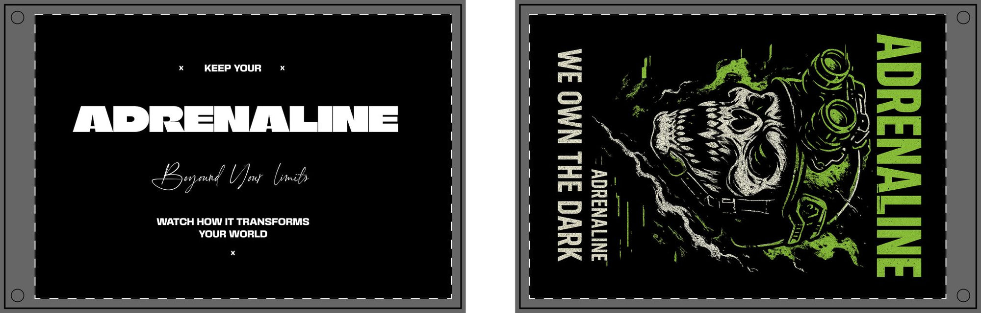 Adrenaline Double-Sided Flag - Keep Your Adrenaline Beyond Your Limits