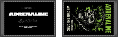 Adrenaline Double-Sided Flag - Keep Your Adrenaline Beyond Your Limits