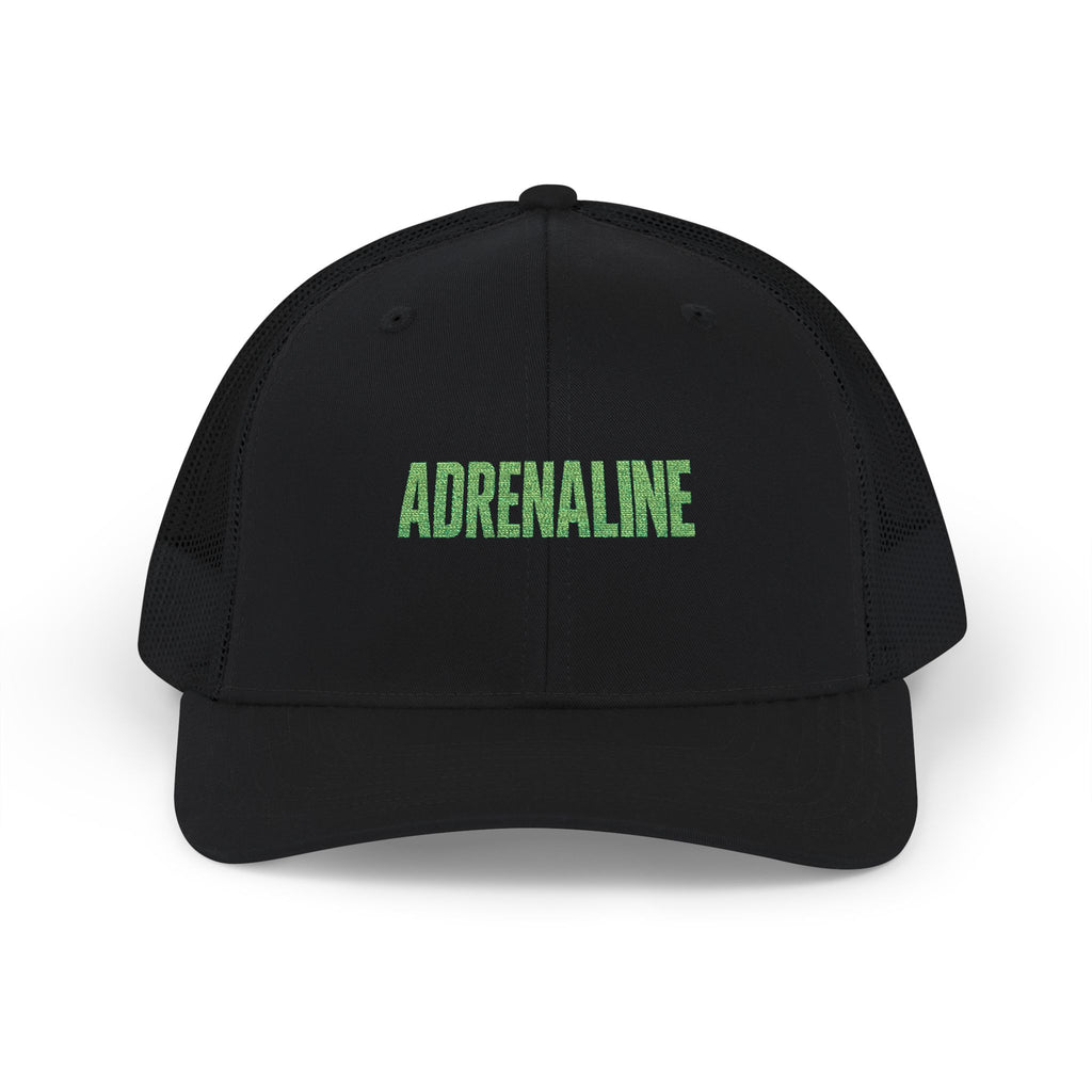 Adrenaline Snapback Trucker Cap – Neon Green Embroidered Mesh Hat