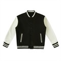 Two-Tone Fleeced Varsity Jacket