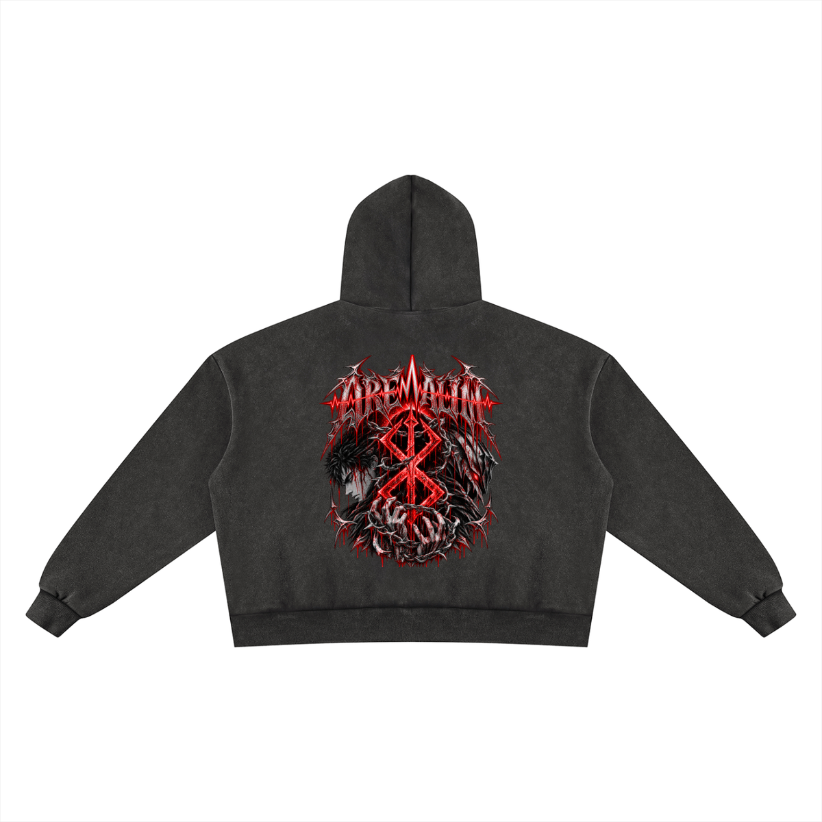 Berserk x Adrenaline Vintage Wash zip up