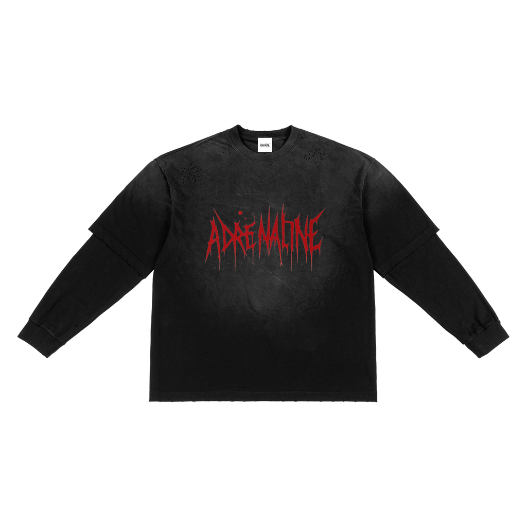 Sunfade Hand-Frayed Faux Two-Piece T-Shirt