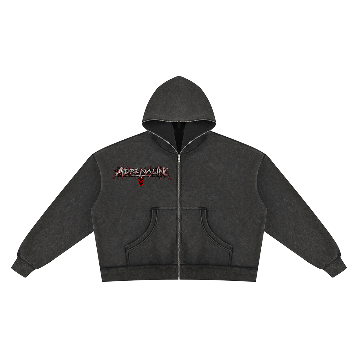 Berserk x Adrenaline Vintage Wash zip up