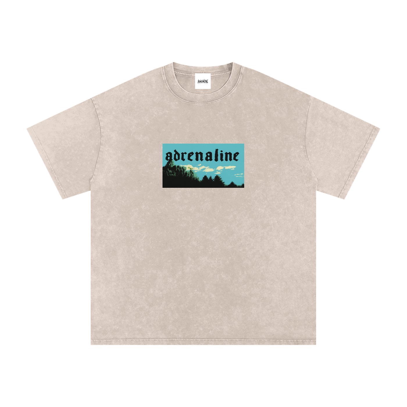 Snow Washed Oversized Cotton T-Shirt