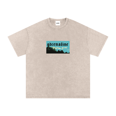 Snow Washed Oversized Cotton T-Shirt