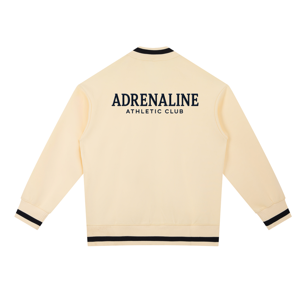 Contrast Piping Zip Bomber Jacket