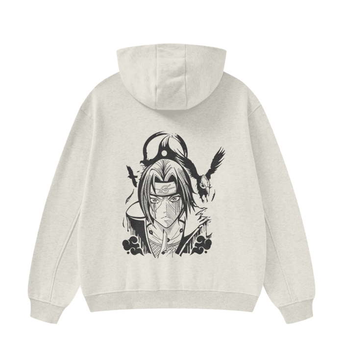 High Neck Insulated FOG Solid Color Fleece Hoodie - 385 GSM