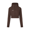Cropped Zip-Through Hoodie