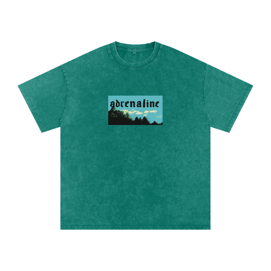 Snow Washed Oversized Cotton T-Shirt