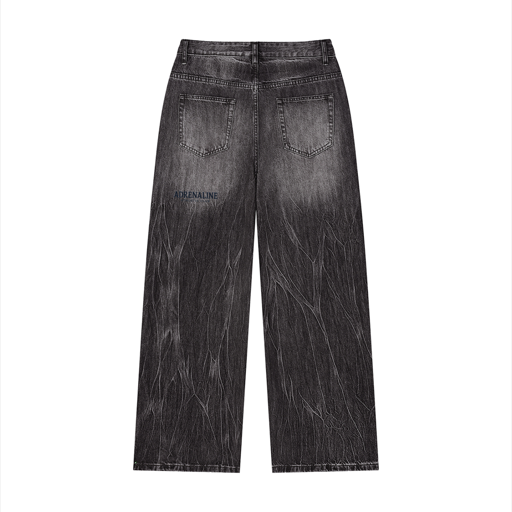 Men’s Vintage Wash Wide Leg Jeans
