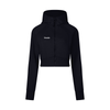 Cropped Zip-Through Hoodie