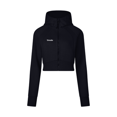 Cropped Zip-Through Hoodie