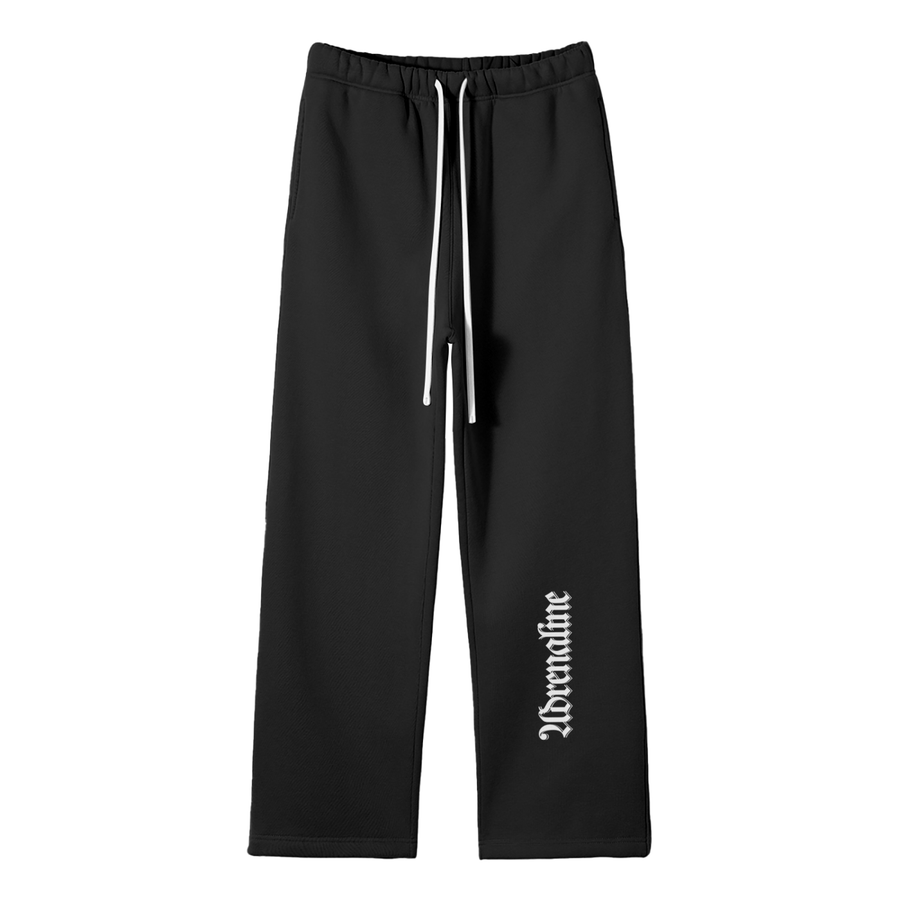 Streetwear Unisex Solid Color Fleece Straight Leg Pants