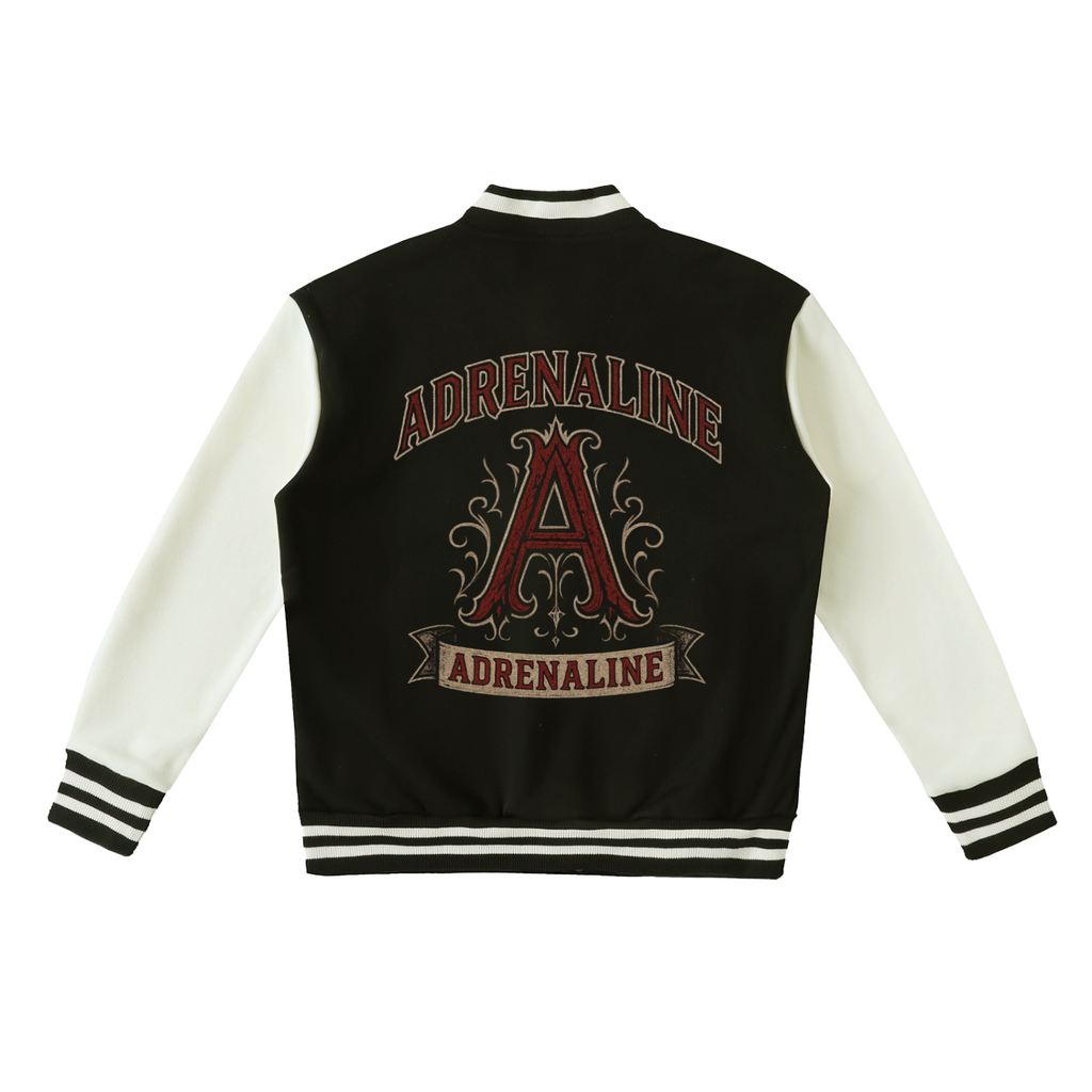 Two-Tone Fleeced Varsity Jacket