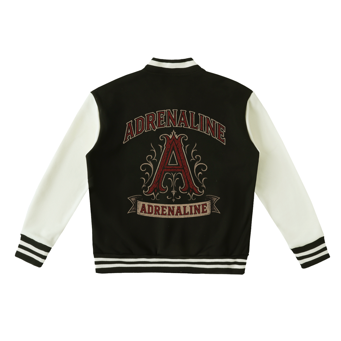 Two-Tone Fleeced Varsity Jacket