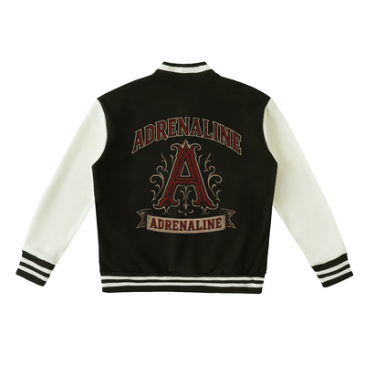 Two-Tone Fleeced Varsity Jacket