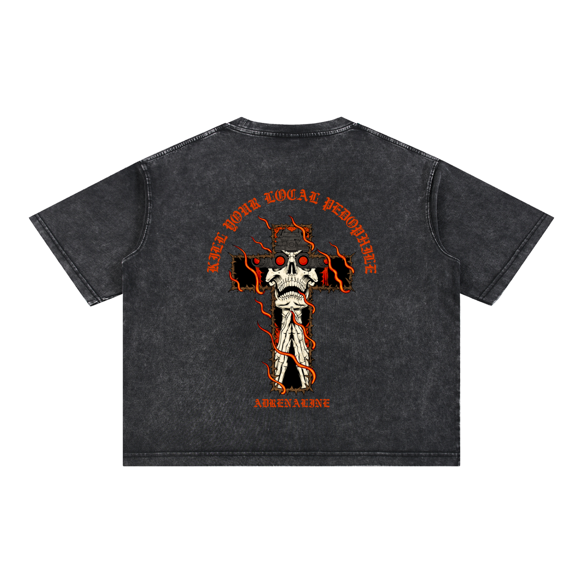 Kill your local Pedo Mineral Wash Boxy Cotton T-Shirt
