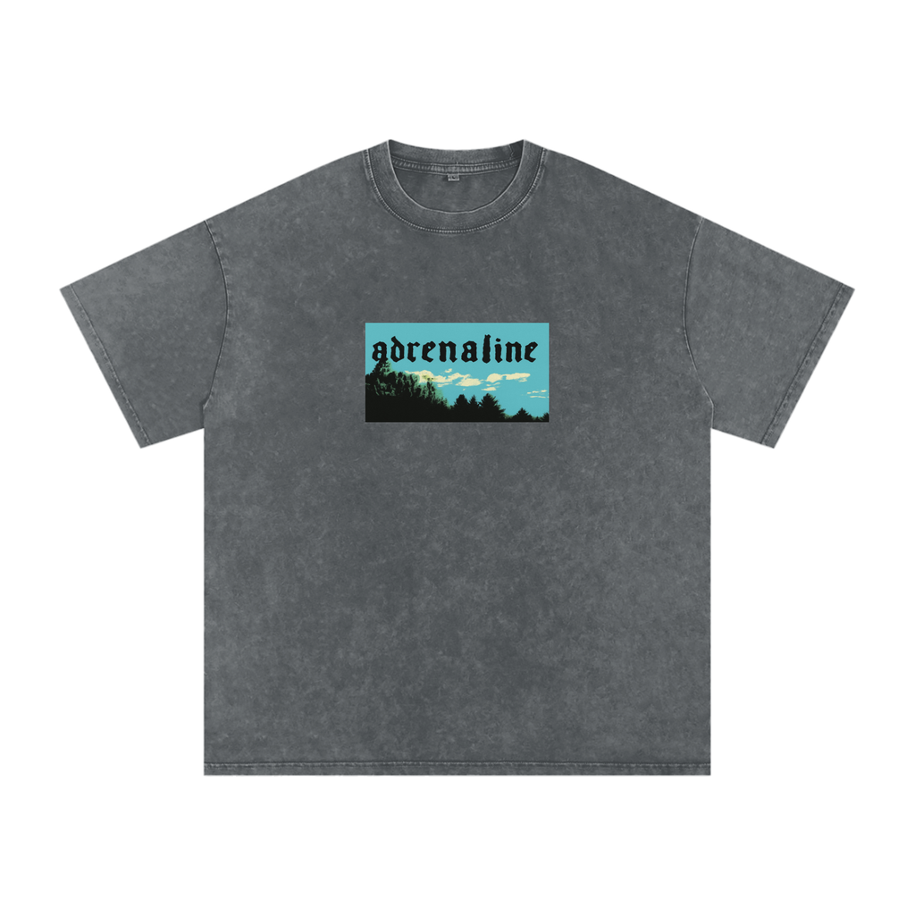 Snow Washed Oversized Cotton T-Shirt