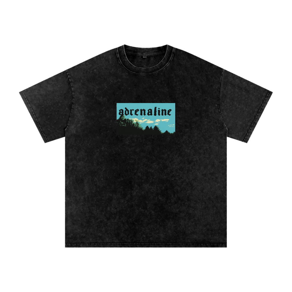 Snow Washed Oversized Cotton T-Shirt