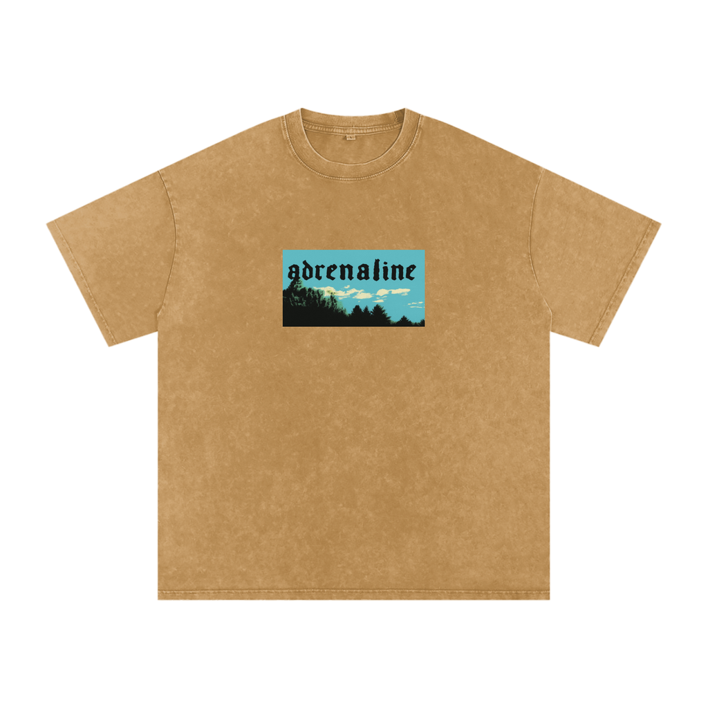 Snow Washed Oversized Cotton T-Shirt