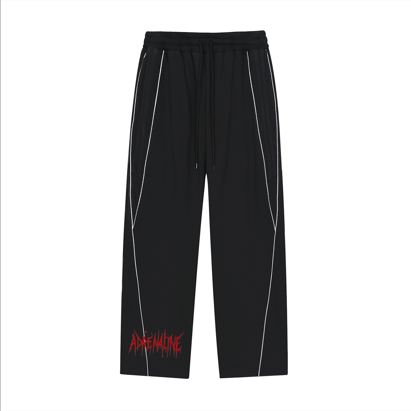 A-Reflection Striped Straight-Leg Sweatpants