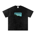 Snow Washed Oversized Cotton T-Shirt
