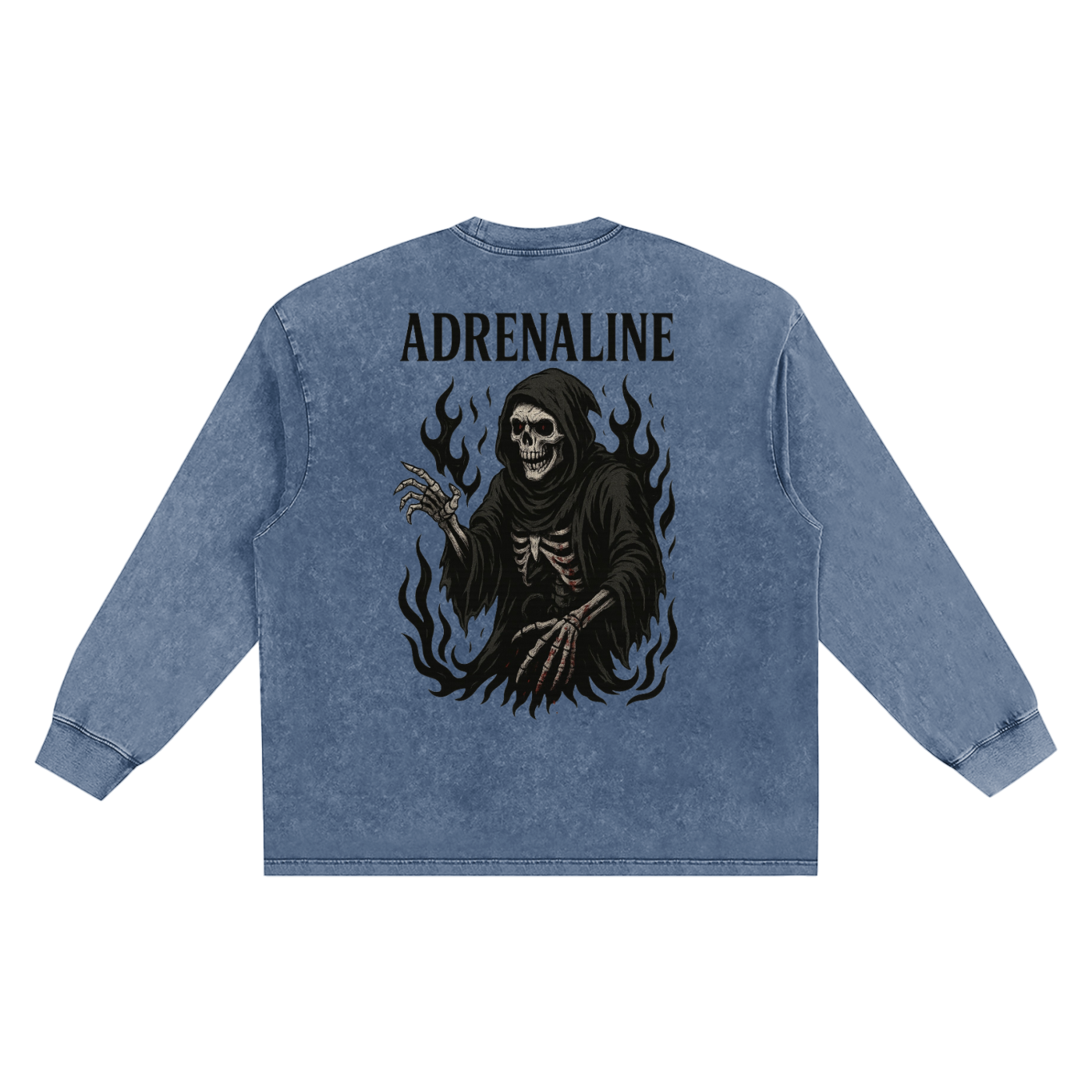 Snow Washed Oversize Long Sleeve T-shirt