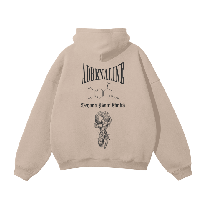 Streetwear Unisex Oversized Solid Color Fleece Hoodie