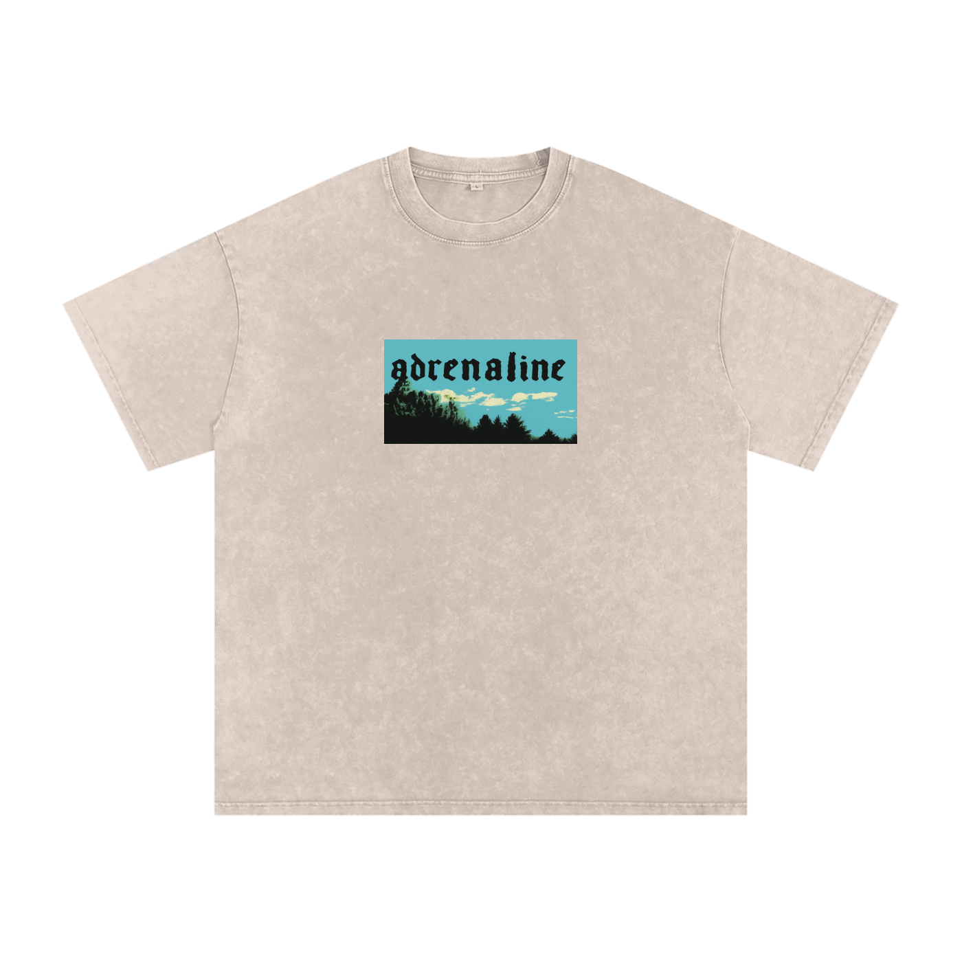 Snow Washed Oversized Cotton T-Shirt