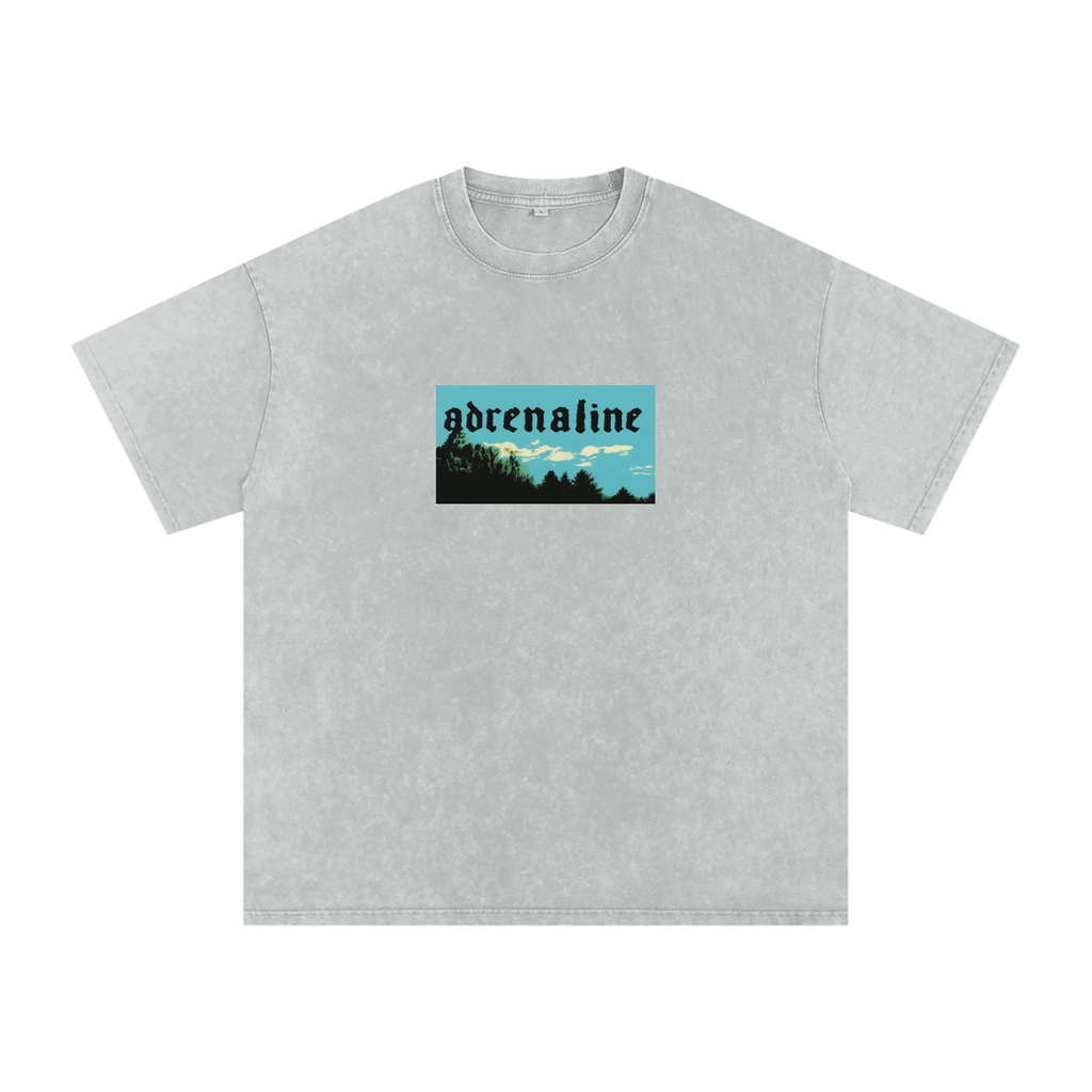 Snow Washed Oversized Cotton T-Shirt